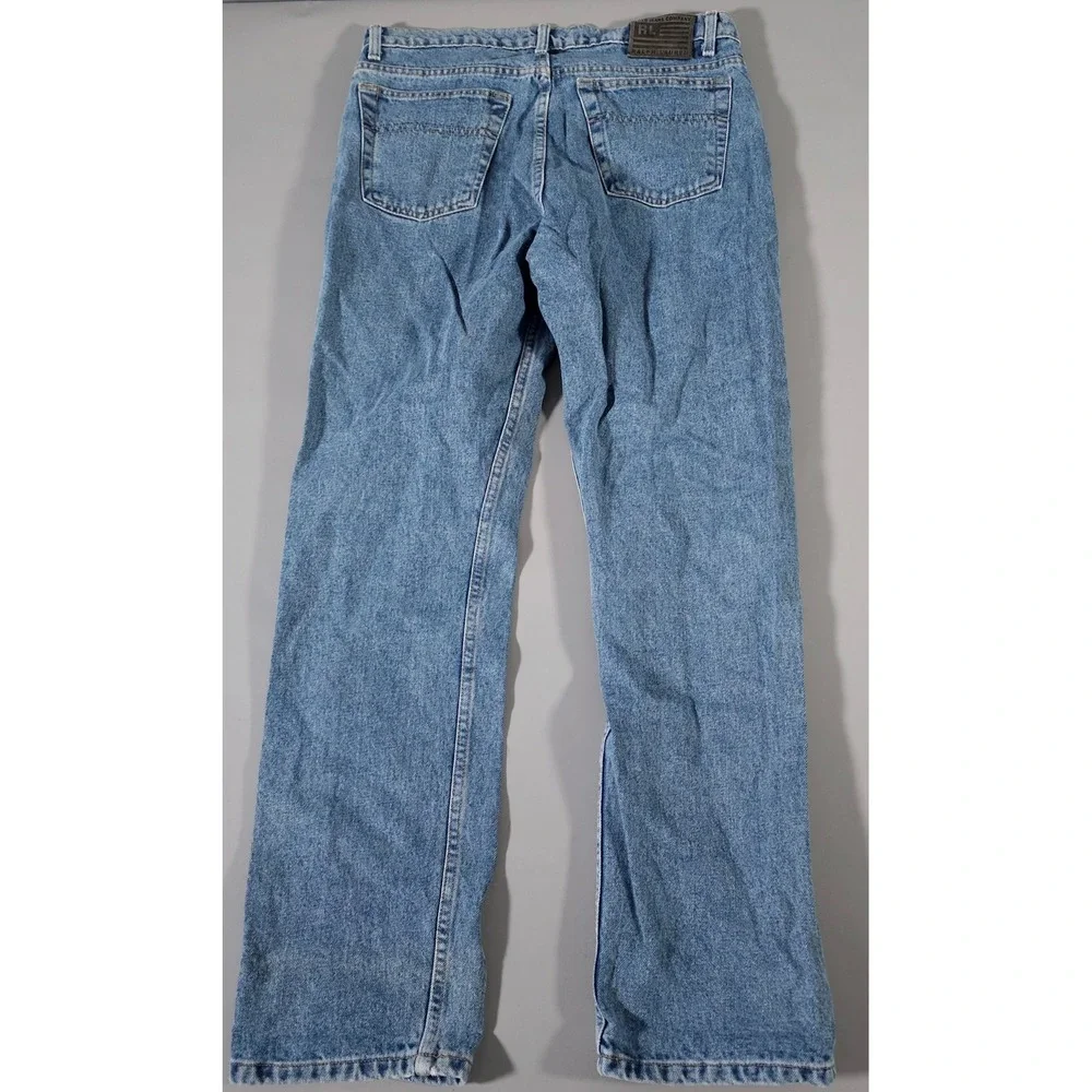 Polo Jeans Ralph Lauren Jeans Mens 34x31 Blue Medium‎ Wash Straight Leg Denim
